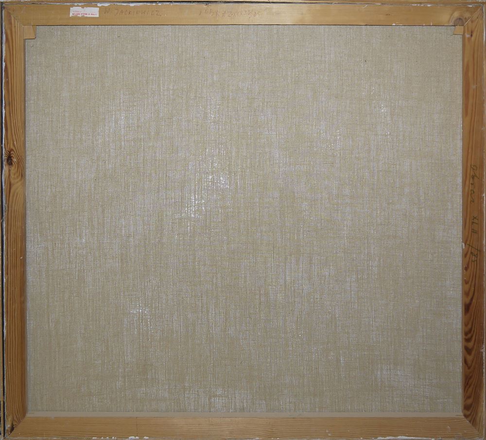 0212-Wladyslaw Jackiewicz, "Obraz XXXXII / 85", großes Ölgemälde, gerahmt – Bild 3