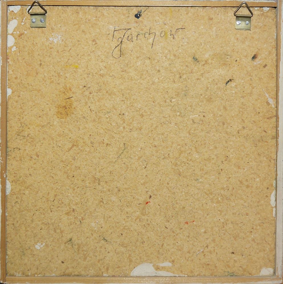 0217-Kleiner Sammlungsnachlass Fritz Jarchow: Interieur, Ölgemälde von 1964 / "Alte Uhr", Mischtechnik von 1965 und Figuren, Tuschezeichnung von 1974 – Bild 3