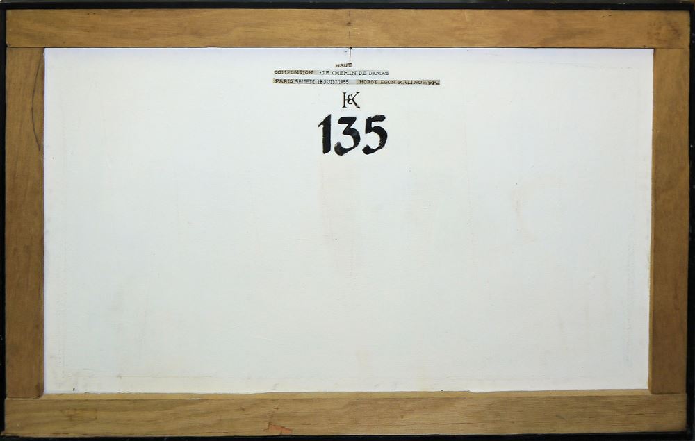 0221-Horst Egon Kalinowski, "Le Chemin De Damas", Ölgemälde, Paris 1955 – Bild 3
