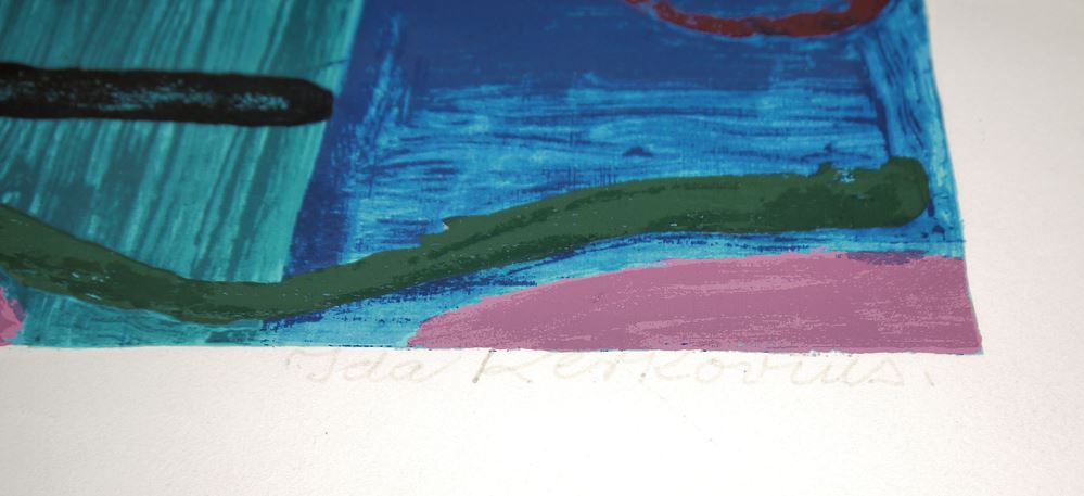 0226-Ida Kerkovius, Schlange mit Punkten, signierte Farbserigraphie von 1963 – Bild 2