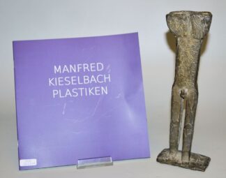 0231-Manfred Kieselbach, Männlicher Torso, Bronzeplastik mit Ausstellungskatalog