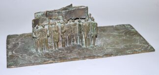 0241-Manfred Kieselbach, Demonstration, Bronzeplastik mit monographischem Ausstellungskatalog