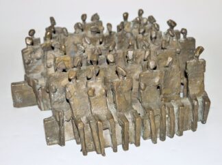 0242-Manfred Kieselbach, Zuhörer, Bronzegruppe mit monographischem Ausstellungskatalog