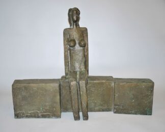 0247-Manfred Kieselbach, Sitzende, Bronzeplastik, 1990er Jahre