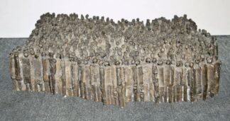 0248-Manfred Kieselbach, Protest, Bronzegruppe von 1998 mit monographischem Ausstellungskatalog und Karten-Set (abgebildet)