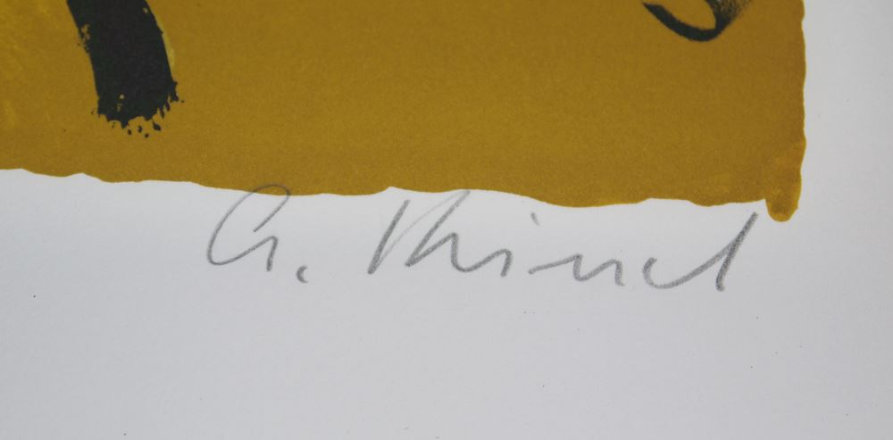 0252-Gernot Kissel, Porträt, Akt und Landschaft, 3 signierte Farblithographien – Bild 4