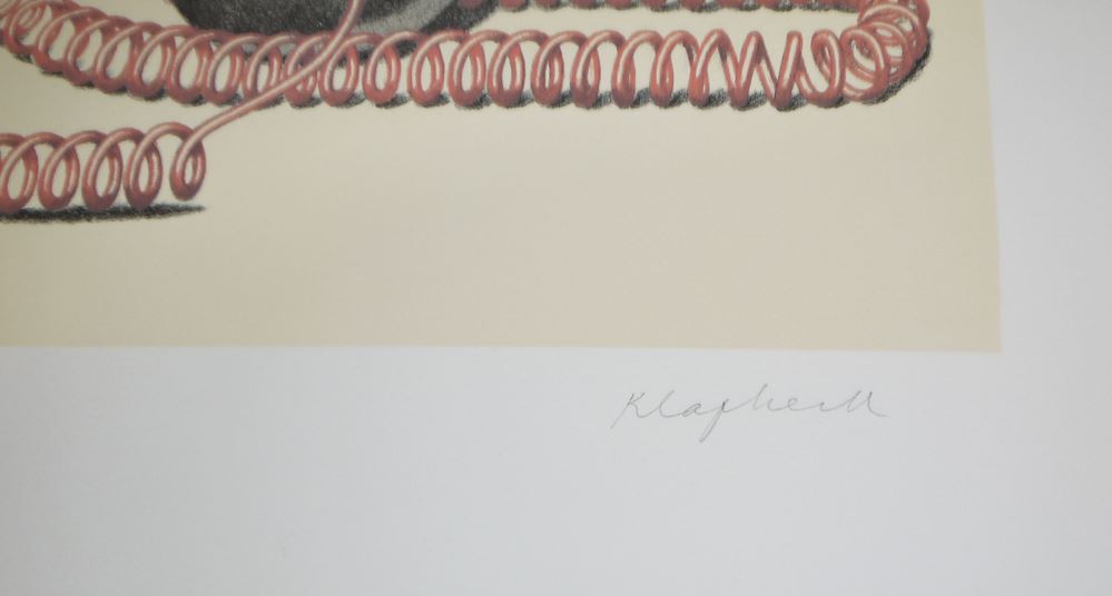 0254-Konrad Klapheck, "L'Elu" (Das Telefon), signierte Farblithographie – Bild 2