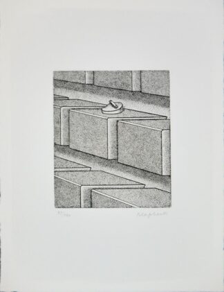 0255-Konrad Klapheck, Patience, signierte Radierung von 1979