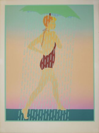 0261-Kiki Kogelnik, "Rainy", signierte Farbserigraphie von 1977