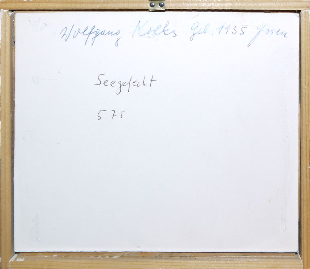 0263-Wolfgang Kolks, "Seegefecht" und "Mit Ovalbild", 2 Ölgemälde – Bild 2