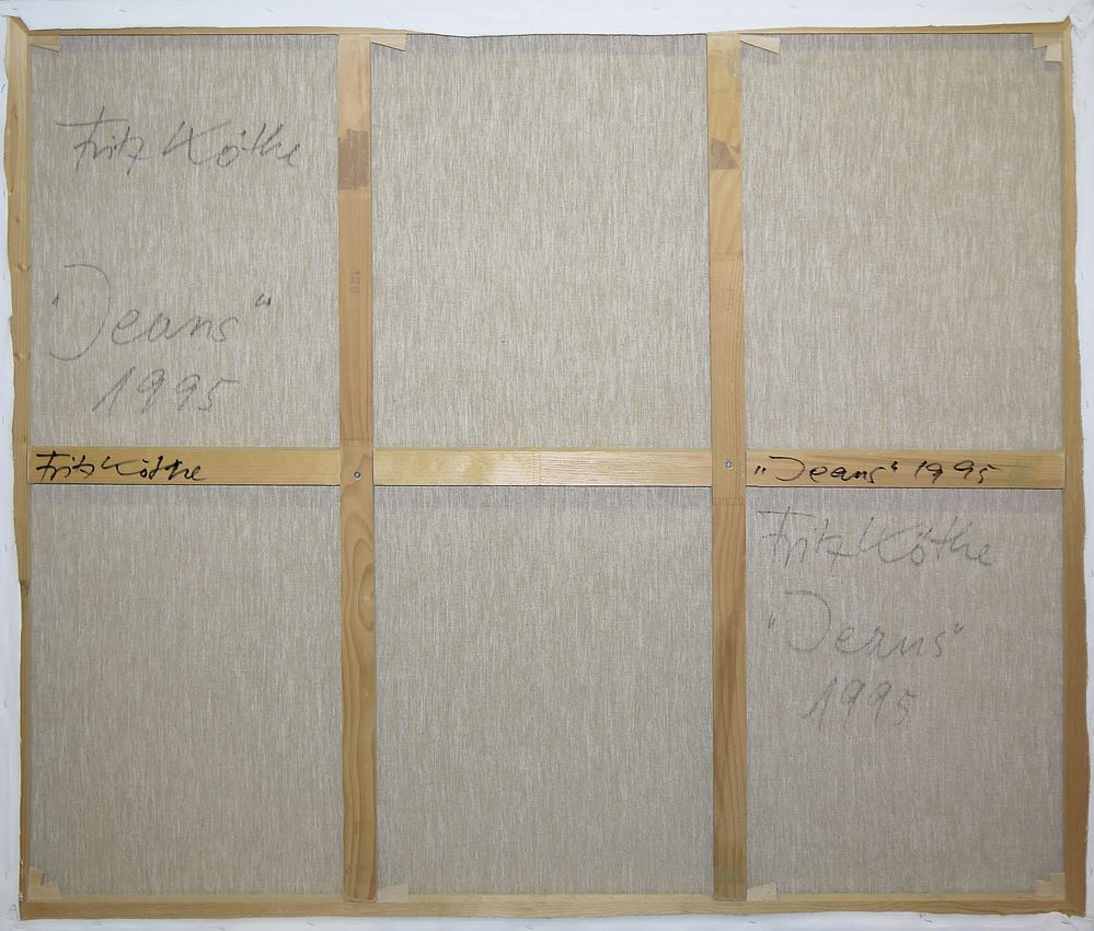 0265-Fritz Köthe, "Jeans", großformatiges Ölgemälde von 1995, gerahmt – Bild 3