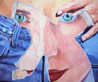 0265-Fritz Köthe, "Jeans", großformatiges Ölgemälde von 1995, gerahmt