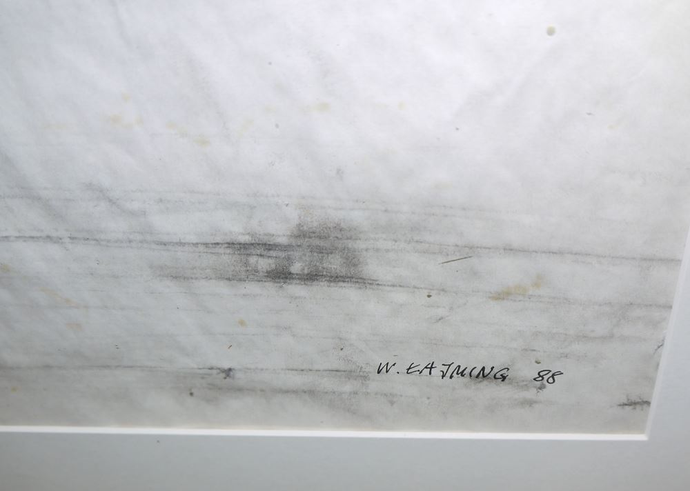 0272-Wlodzimierz Lajming, Landschaft und Abstrakte Komposition, Tuschezeichnung und Ölgemälde, gerahmt – Bild 4