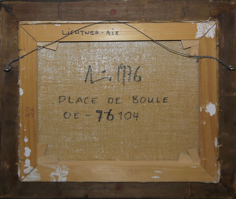 0283-Werner Lichtner-Aix, "Place de Boule", Ölgemälde von 1976, gerahmt – Bild 2