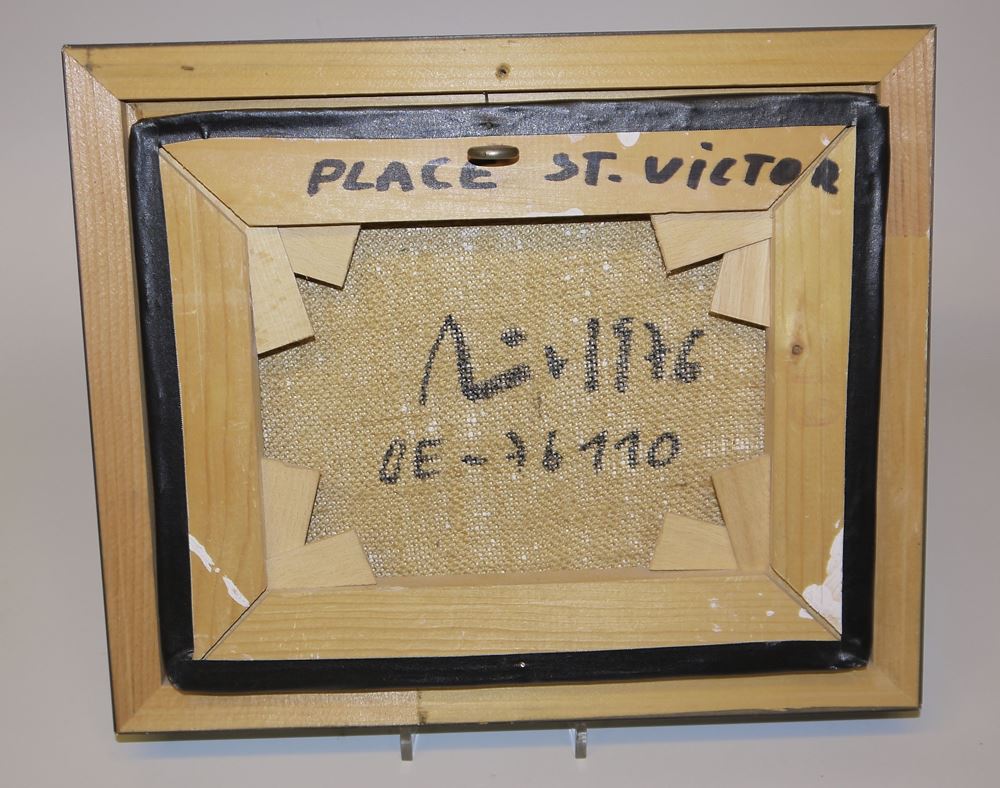 0285-Werner Lichtner-Aix, "Place St. Victor" (Marseille), Ölgemälde von 1976, gerahmt – Bild 2
