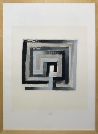 0294-Heinz Mack, aus: "Das Hohelied Salomo", signierte Farbserigraphie von 1993, gerahmt