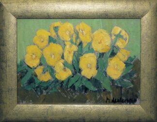 0301-Helga Mehringer, 3 Blumenstillleben, sign. Gouachen, gerahmt