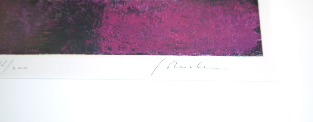 0302-Georg Meistermann, Abstrakte Komposition, sign. Farbsiebdruck um 1960 – Bild 2