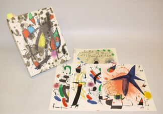 0308-Joan Miró, "Litógrafo II" Werkverzeichnis 1953-1963 mit 11 Farblithographien, dazu Einband "Litógrafo I" mit 4 Farblithographien