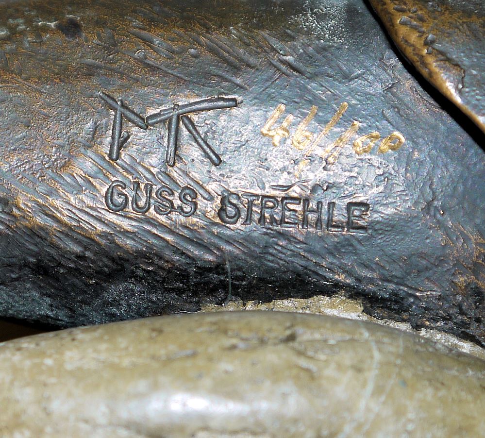 0313-Kurt Moser, Bronzeplastik "Hans im Glück" - Image 3