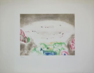 0316-Zoran Antonio Music, Landschaften, 2 signierte Farbaquatinta-Radierungen von 1966