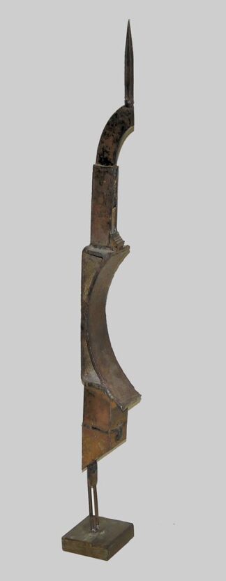 0322-Edwin Neyer, Große Lanzett- Figur, Eisenplastik um 1980 (H 98 cm)