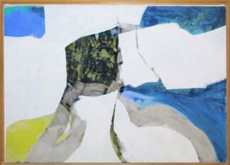 0332-Günter Oberst, Abstrakte Komposition, großes Acrylgemälde von 1998