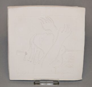 0339-José Ortega, Frauenakt, Relief-Fliese, Terrakotta 1994