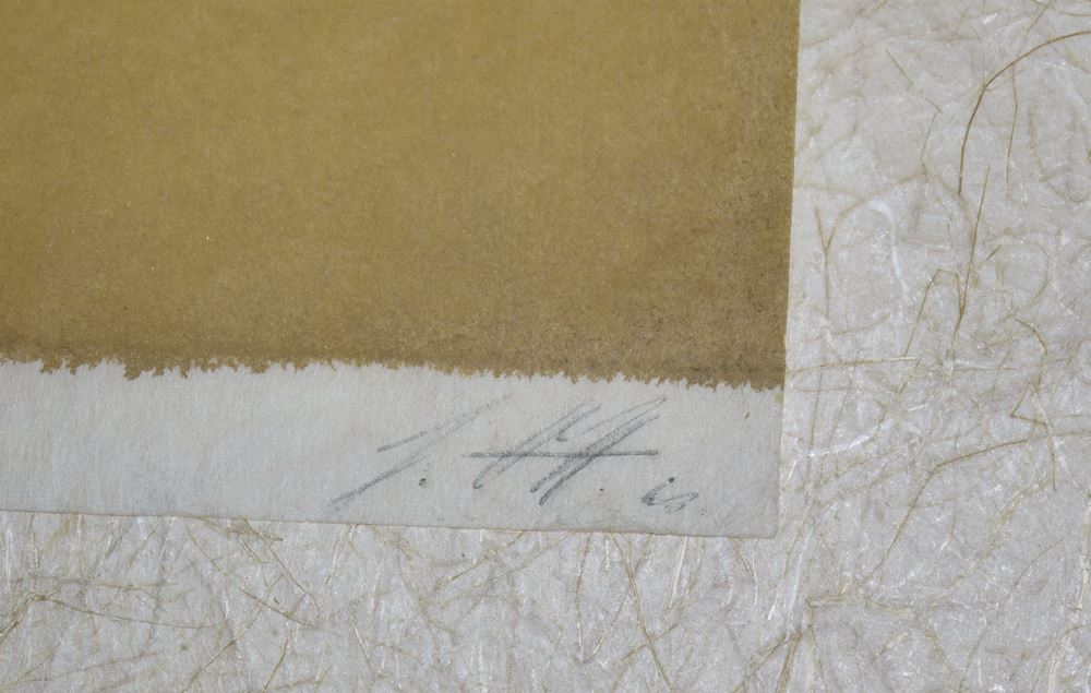 0341-Hans Ott, umfangreicher Sammlungs-Nachlass mit 21 sign. Farbholzschnitten & Monotypien ab 1931, mit Doku-Material, u.a. "Das graphische Werk des Malers Hans Ott - wissenschaftliche Abhandlung und Pressestimmen" – Bild 5