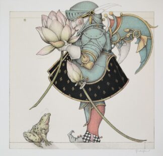 0348-Michael Parkes, The Lotus Collector, signierte Farblithographie