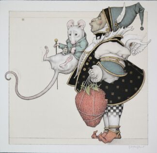 0349-Michael Parkes, The Mouse Collector, signierte Farblithographie
