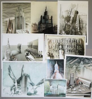0350-Peter Paul, Architekturelemente, 9 signierte Farblithographien