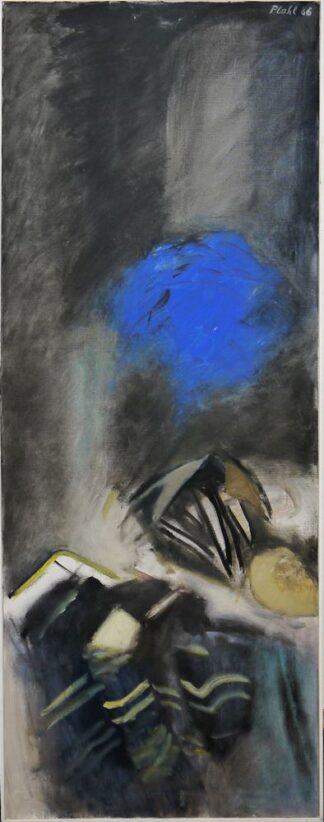 0363-Friedrich Plahl, Ohne Titel, großes Ölgemälde von 1986, gerahmt