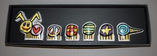 0390-James Rizzi, "Happy together", 6tlg. Vasenset der Rosenthal-Serie "Collectible Creatures Creations" von 2003