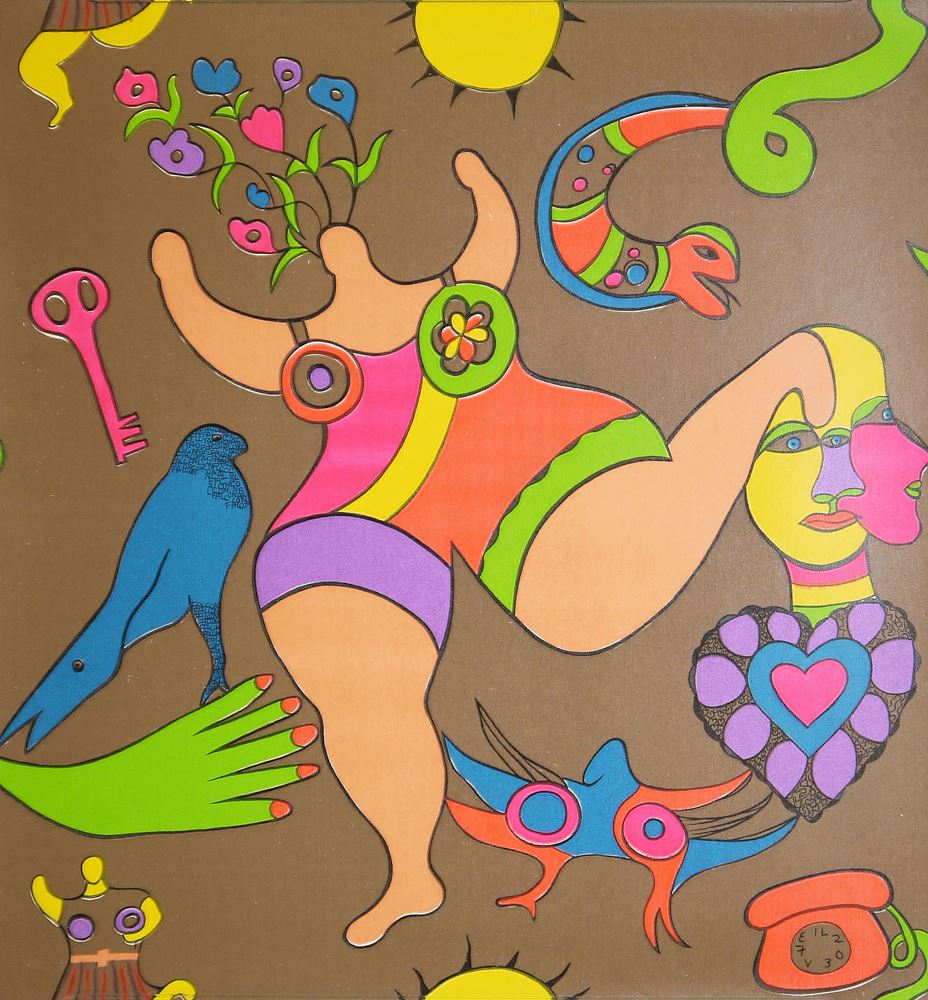 0400-Niki de Saint-Phalle, "Cirque Knie" und Nana Wallpaper, 2 Farbserigraphien, einmal galeriegerahmt – Bild 2