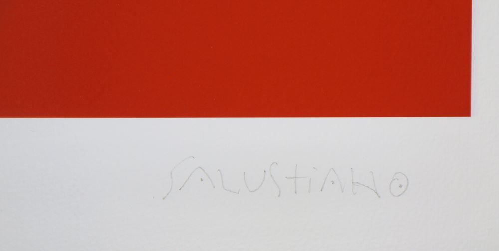 0404-Salustiano, Presente Pluscuamperfecto, Mädchen in rot mit grünen Augen, signierter Pigmentdruck – Bild 2