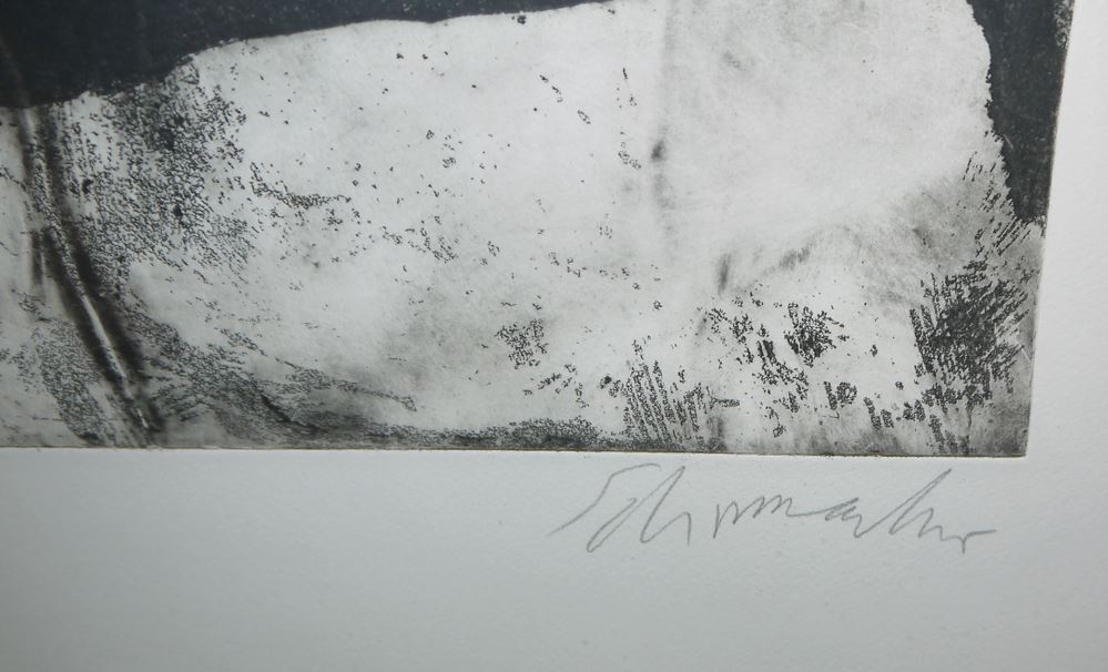 0416-Emil Schumacher, Hommage à Picasso, signierte Aquatinta-Radierung von 1972/73 – Bild 2