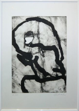 0416-Emil Schumacher, Hommage à Picasso, signierte Aquatinta-Radierung von 1972/73