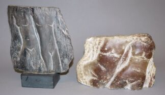 0421-Fritz Schwarzbeck, 2 x Zwei weibliche Torsi, Reliefs aus Alabaster/ Schiefer