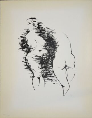 0426-Gustav Seitz, Zwei weibliche Akte, signierte Lithographie von 1967