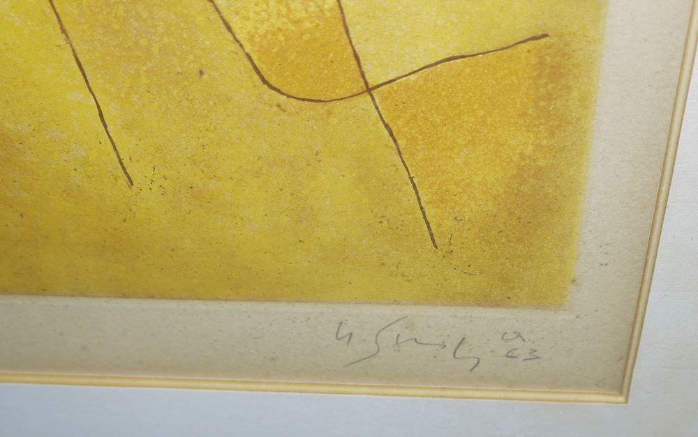 0432-Gustave Singier, Provence, Farbradierung und Farblithographie und Farbradierung von 1958/63, gerahmt - Image 2