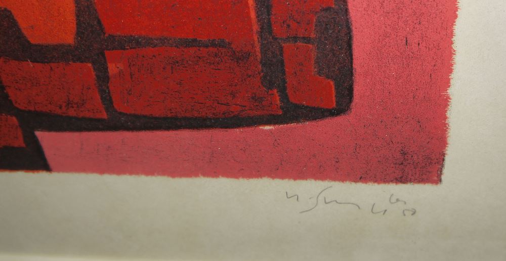 0432-Gustave Singier, Provence, Farbradierung und Farblithographie und Farbradierung von 1958/63, gerahmt - Image 4