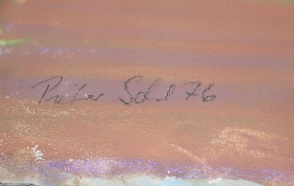 0435-Piet Sohl, Sammlungsnachlass mit 9 Arbeiten auf Papier: 3 x größere Mischtechnik/Pastell/Aquarell, 1 x Öl und 5 Radierungen, signiert, 1976-86 - Image 6