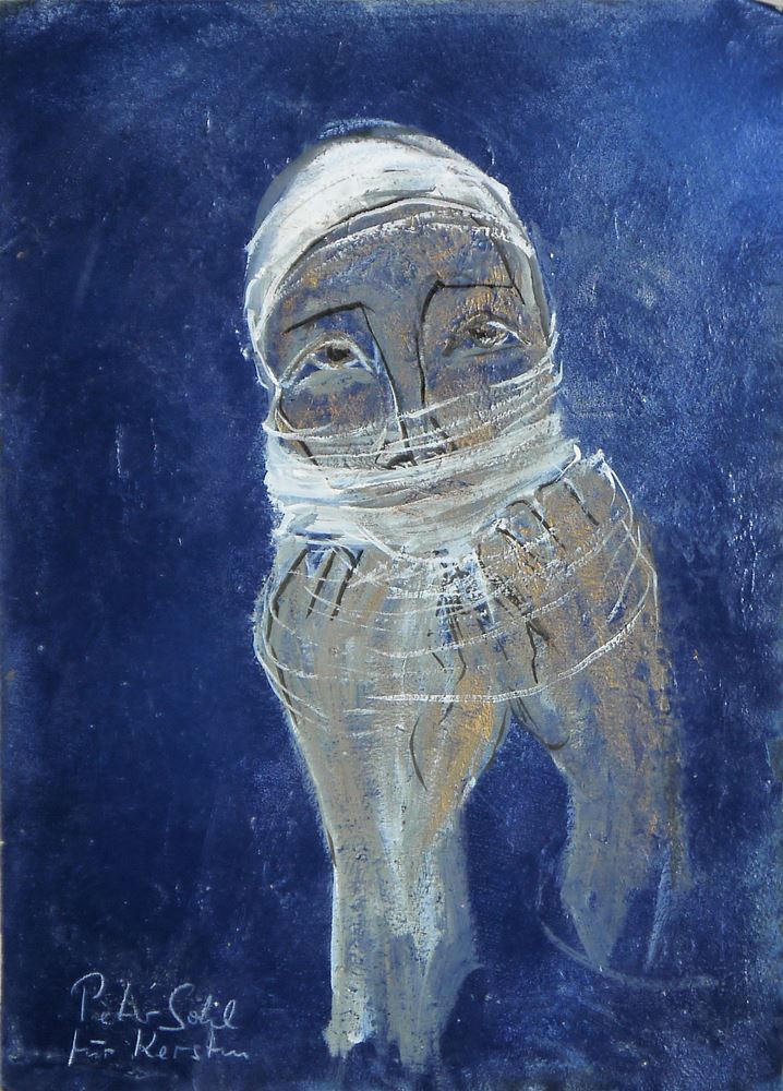 0435-Piet Sohl, Sammlungsnachlass mit 9 Arbeiten auf Papier: 3 x größere Mischtechnik/Pastell/Aquarell, 1 x Öl und 5 Radierungen, signiert, 1976-86 - Image 7