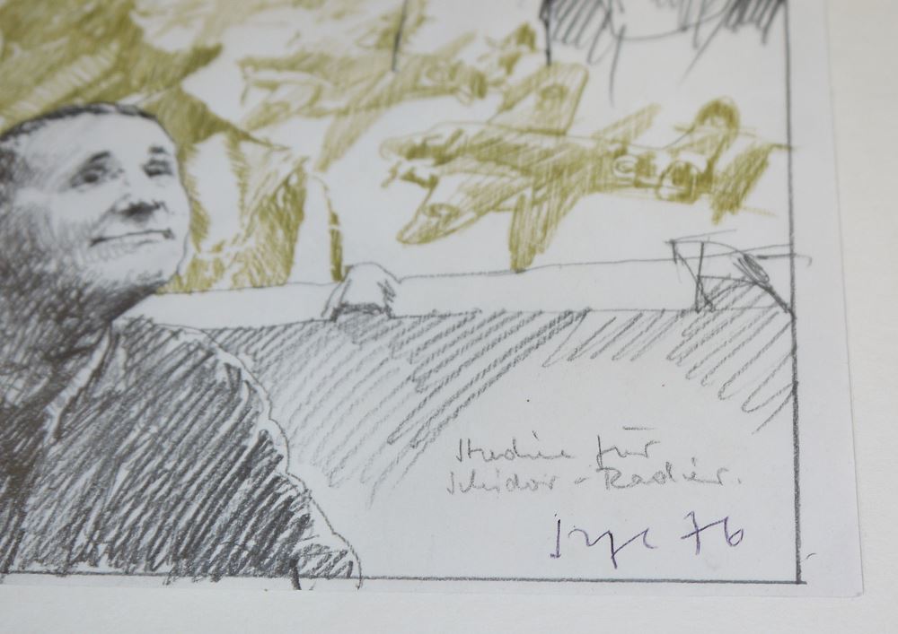 0443-Peter Sorge, "Mann is' Mann", signierte Zeichnung von 1976 - Image 3