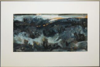 0455-Thanasis Stephopulos, Abstrakte Landschaft (αφηρημένο τοπίο), Mischtechnik, unter. P.partout gerahmt