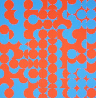 0463-Zdeněk Sýkora, "Red-blue structure", Farbserigraphie von 1967