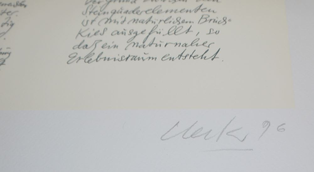 0471-Günther Uecker, Turmkonstruktion, signierte Farblithographie von 1996 – Bild 2