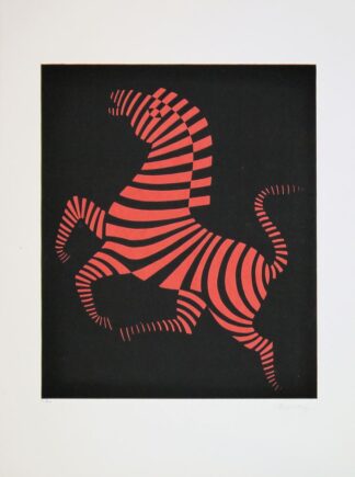 0475-Victor Vasarely, Zebra, signierte Farbserigraphie