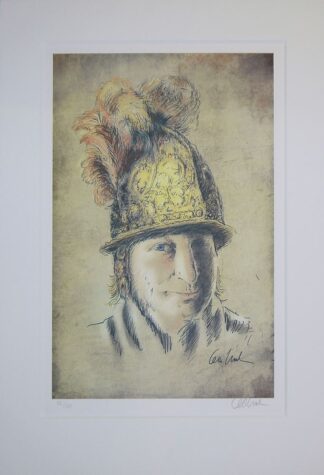 0480-Otto Waalkes, Ottifantenhelm, Farblithographie